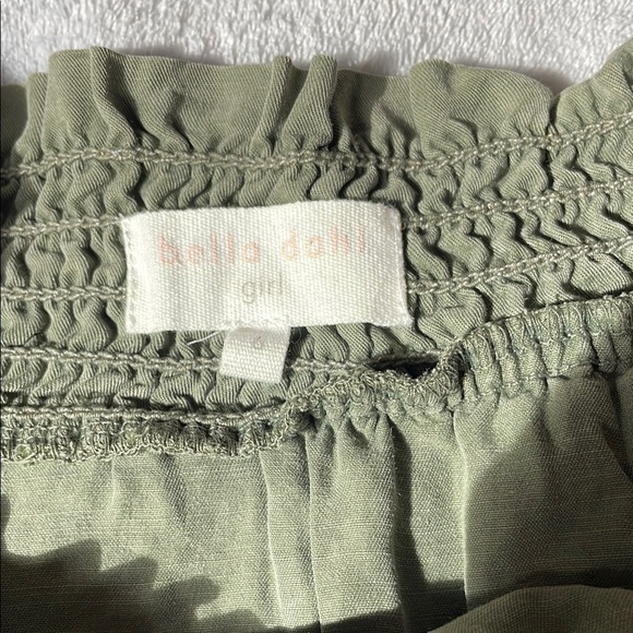 Bella Dahl Green Cascading Skirt with Smocked Waist - Picture 2 of 6